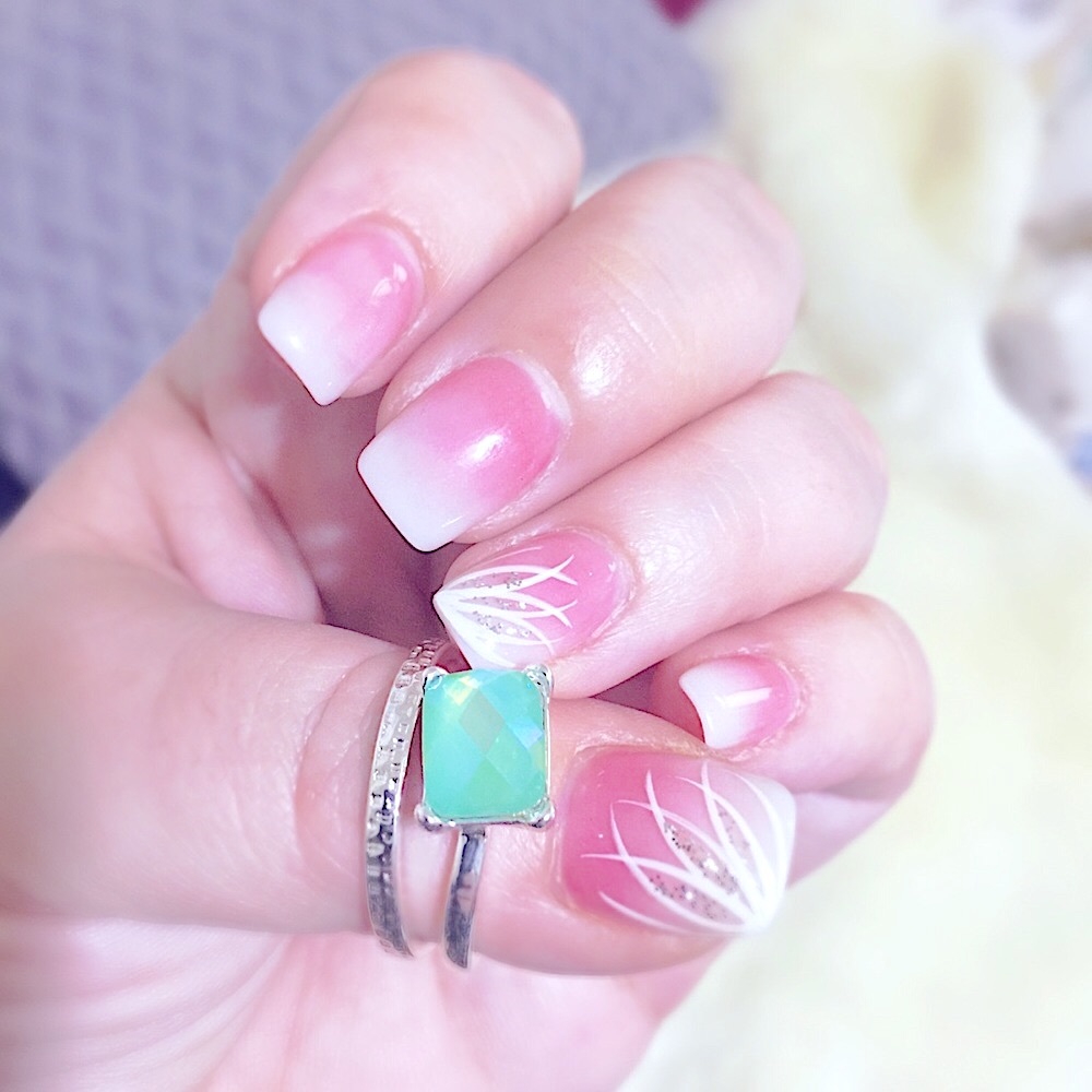 🆓w/🛍Lovely, SilverTeal Double Stacker Ring Set 8